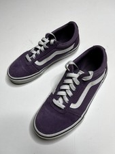 Vans Off The Wall Violet Purple Suede Canvas Shoes Youth Kids Sz 2.5 girls boys
