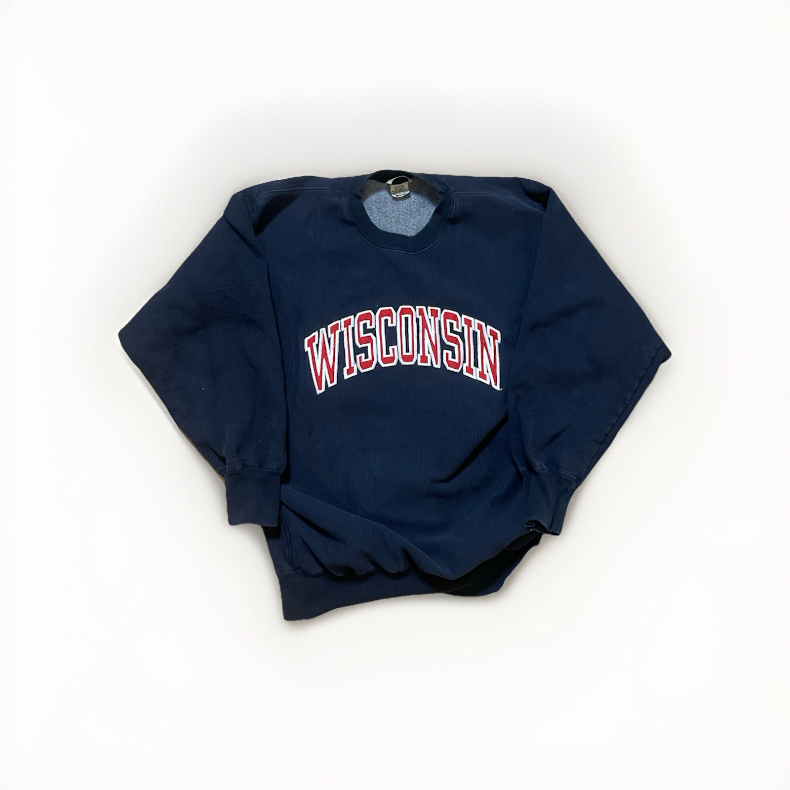 Vintage Wisconsin Sweater Adult Size 2XL Blue Long Sleeve Men's Steve & Barry 90