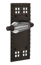 Nostalgic Warehouse Craftsman Plate Privacy Door Fleur Lever Oil Rubbed Bronze