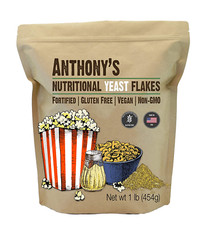 Nutritional Yeast Flakes - 1 lb - Fortified, Gluten-Free, Non-GMO, Vegan