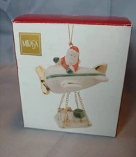 Mikasa Holiday Magic Airplane Ornament with Santa and Toys