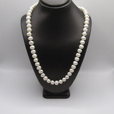 For Mom Elegant 7mm-8mm White Baroque Freshwater Pearl Strand 18"