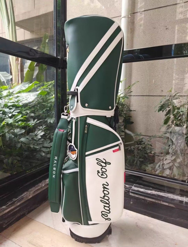 NEW MALBON GOLF Caddy Bag Green artificial leather 3.9kg With 2 hood covers - Picture 4 of 17