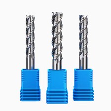 HRC30° Solid HSS End Mill DIY For Aluminum 8mm-20mm 3-Flute CNC Cutter Bits New