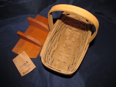 ロンガバーガーバスケット　9 1986 Longaberger Basket with Handle and Insert Divider 9