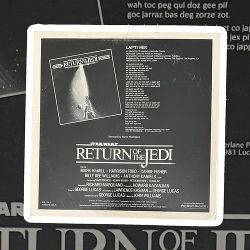 1983 Star Wars Return Of The Jedi Lapti Nek Jaba’s Palace Band Record Album - Picture 2 of 4