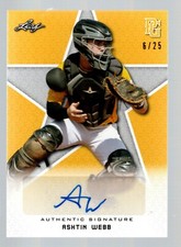 2020 Leaf Perfect Game National Showcase Auto Yellow #BAAW2 Ashtin Webb 6/25