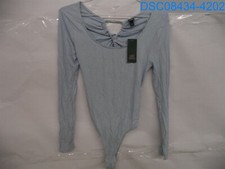 Wild Fable: Women's Medium Gray Long Sleeve One Piece Body Suit