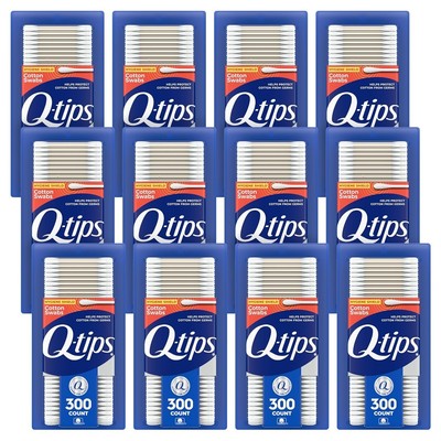 12 Pack Beauty Care Antimicrobial Swabs Cleaning Made W/ 100% Cotton,  300 Count