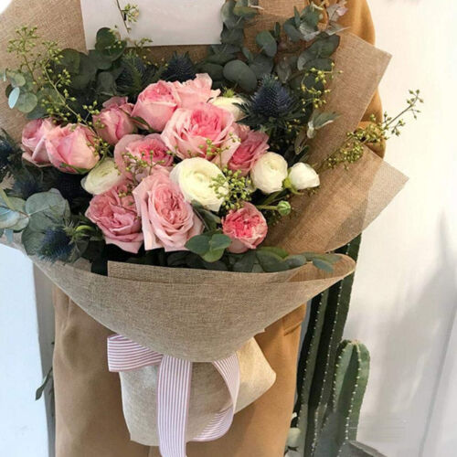 Coloured Linen Wrapping Paper Roll for Florist Flower Bouquet DIY Craft Material - Picture 3 of 48