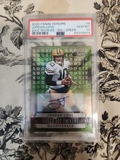 Jordan Love Panini Honors 2020  Rookie Signatures Green Auto /35 PSA 10