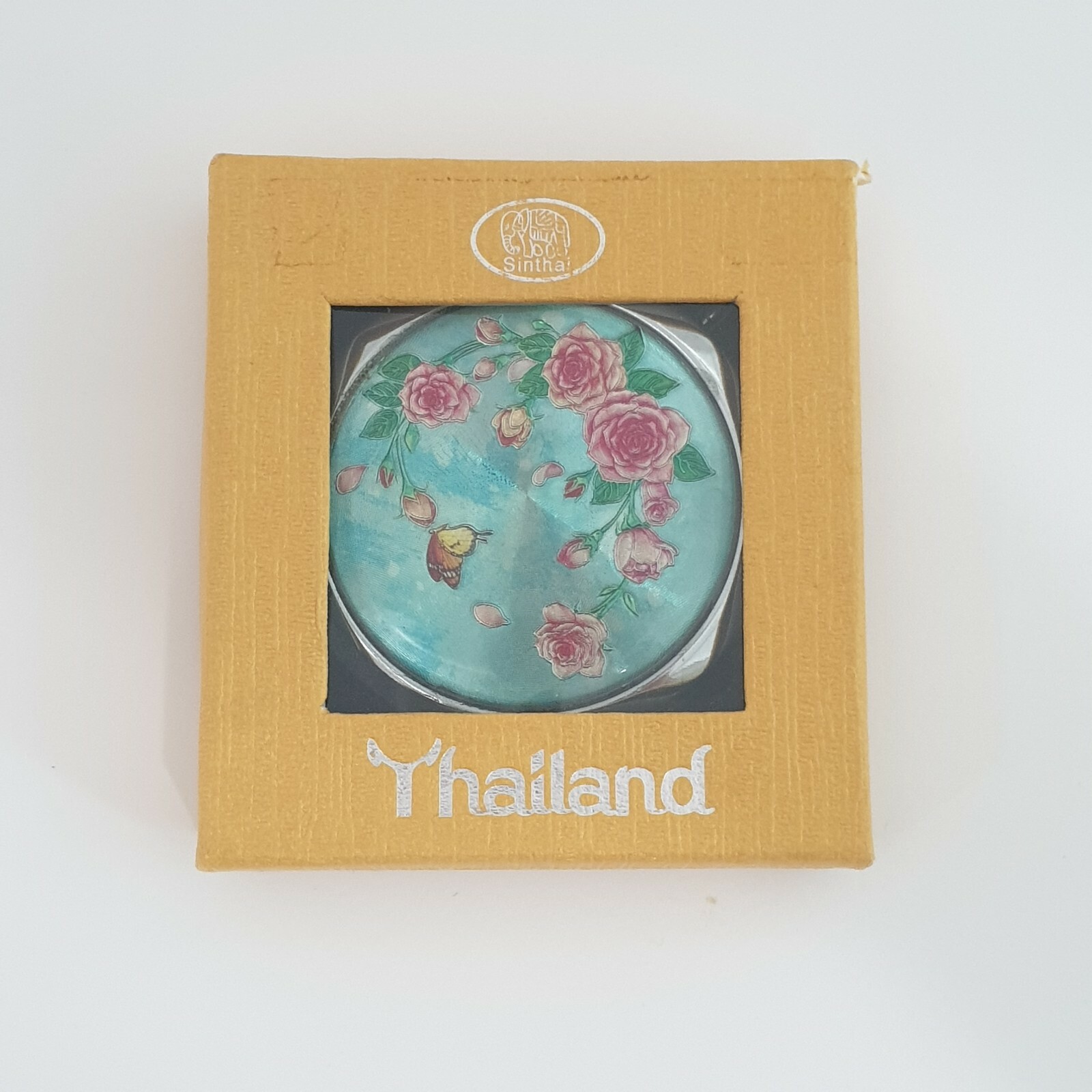 Portable Thailand Cosmetic Makeup Mirror Compact Keepsake Souvenir-image