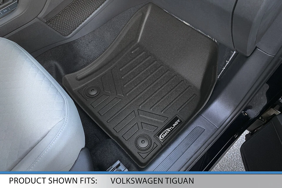 SMARTLINER Custom Fit Floor Mats & Cargo Liner Black 2018-2024 Volkswagen Tiguan Foto 3 de 4