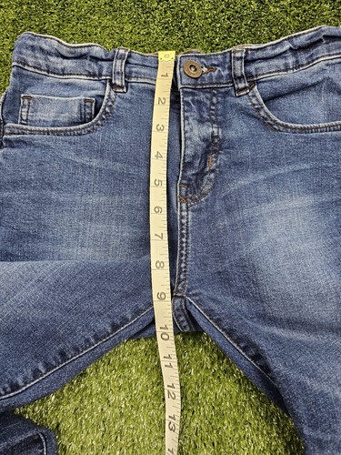 Zara Boys Slim Fit Straight Leg Denim Jeans Size 12 Color Blue Adjustable Waist - Picture 6 of 10