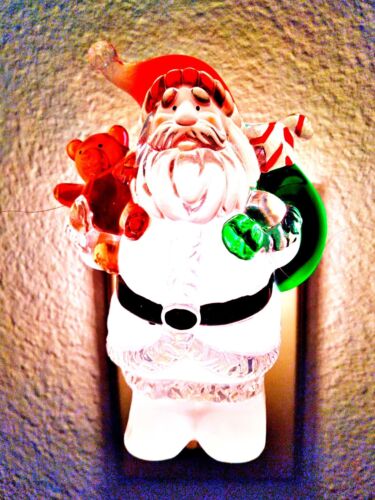 ICE SANTA NIGHT LIGHT - Christmas Winter On Off Switch w/ Light Bulb & Box - Picture 1 of 6