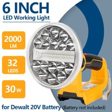 2000LM LED Camping Lantern for Dewalt 20V MAX Li-ion Battery 30W LED Work Light