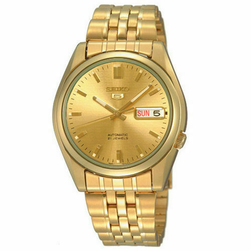 Seiko SNK366K1 Automatic Stainless Steel Gold Plated Casual Analog Men's  Watch 4900969894077 | eBay