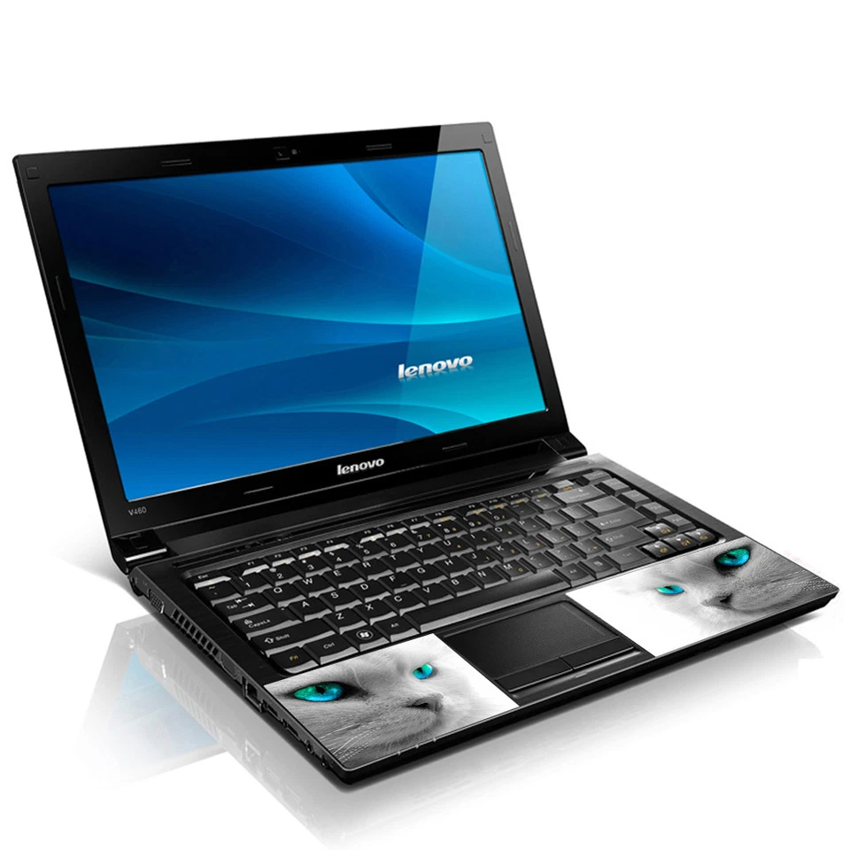 Laptop Skin Sticker Notebook Decal Cover Blue Eyed Cat for Dell HP Apple 17"-19" - Image 2 of 3