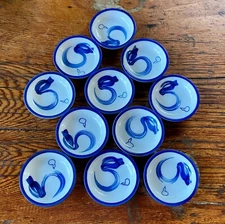 Fine Oriental Porcelain 3.5” Soy Dipping Bowls SET OF 11