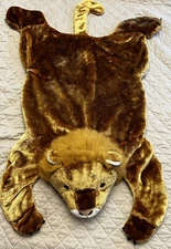 Lion Throw Rug Plush Faux Kids Nature Safari Jungle Room 44” Long X 25” Wide