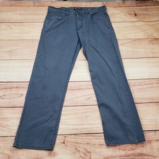 Kirkland Pants Mens 36 Blue Straight Slim Chino Bedford Corduroy Adult 36x32