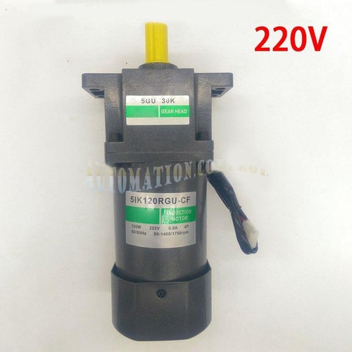 For 120W 220V AC Gear Reducer Motor 5IK120RGU-CF Speed Regulating Motor 3-500k