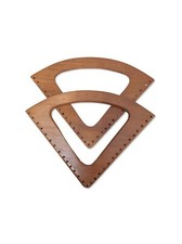 Wooden Bag Making Handles, Retro  Pair of V Shaped Dark making bags Craft