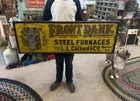 RARE Vintage 1930s Front Rank Furnaces Advertising Tin Sign General Store Devils
