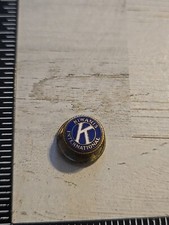 Vintage Antique Kiwanis International Enamel Lapel Screwback Pin R9
