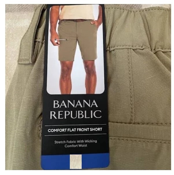 Banana Republic Men's Elastic Waistband Flat Front Shorts 1559922 eBay