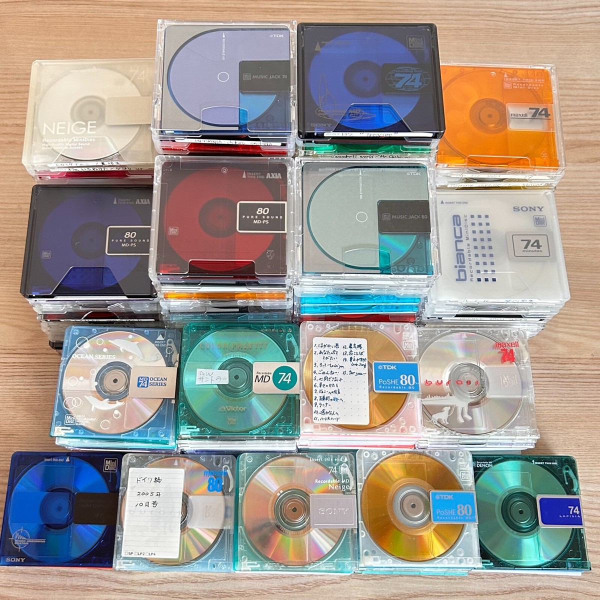 新品未使用品 SONY maxell TDK MD 74分 34枚 SONY TDK maxell MD 74分/80分 SONY激レアケース付き 未使用・未開封