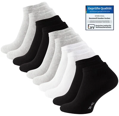 10 Paar Sneaker Socken -Essentials-, Baumwolle, Unisex, von STARK SOUL® - Bild 1 von 4