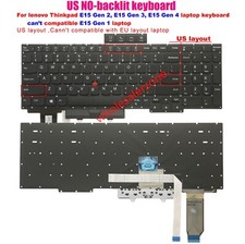 english US no-backlit keyboard for lenovo Thinkpad E15 Gen 2,E15 Gen 3,E15 Gen 4