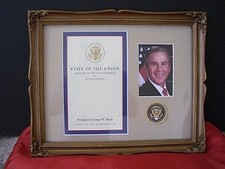 George Bush State of the Union Address Framed & Matted Program