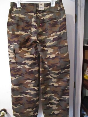 パンツ 00s LEVI'S Baggy Camo CargoShorts greeny Levi's Premium Baggy Cargo Pants Mossy Green Camo Women's Size 23