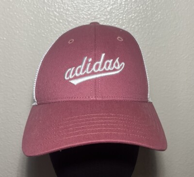 Adidas Womens Mesh Trucker Hat Pink Strata Adjustable Snapback Aeroready OSFM