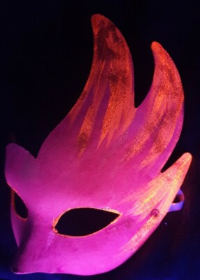 sexy Maske Party Goa Psy Festival UV Schwarzlicht Glitter Glam Unikat Techno
