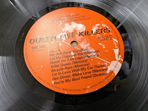 EMC 3302 2x12" 33RPM '79 QUEEN "LIVE KILLERS" Gatefold Double LP EX - Picture 5 of 14