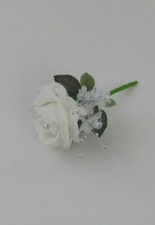 Wedding Single Buttonholes, Corsage, Rose Flower, Groom, Best Man, Guest