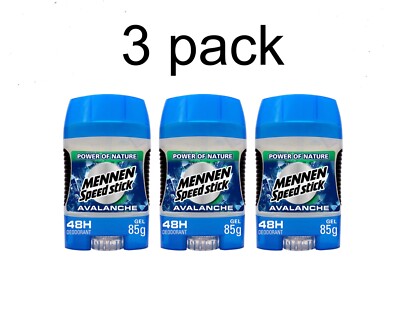 3 x  MENNEN SPEED STICK GEL AVALANCHE men deodorant antiperspirant, 85 g