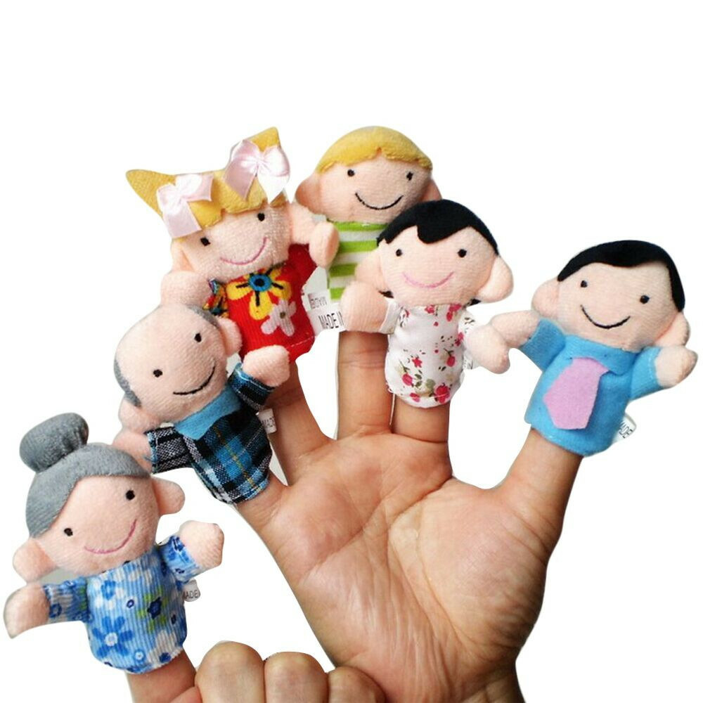 6PCS Baby Play Game Learn Family Hand Cloth Doll Finger Puppets Toys Set BR  | eBay