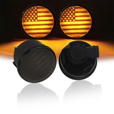 Us Flag Led Amber Turn Signal Yellow Light For 2007-2018 Jeep Wrangler Jk Jku Us Flag Led Amber Turn Signal Yellow Light For 2007-2018 Jeep Wrangler Jk Jku