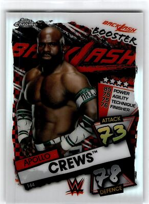 2021 Topps Chrome Slam Attax WWE #144 Apollo Crews Refractors