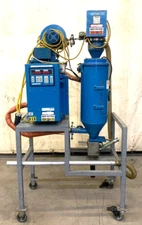 NOVATEC HOPPER W/ ROLLING STAND & DESICCANT DRYER W/ DISPLAY CONTROL PANEL