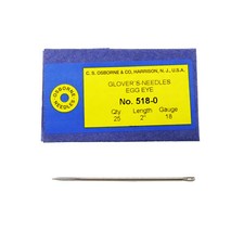 C.S. Osborne Pack Of 25 Glover's Needles #518 (518-0) Size 0 Made In USA