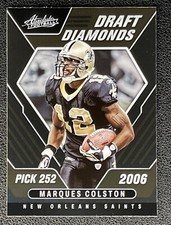 2022 Panini Absolute Football Marques Colston Draft Diamonds Insert #DD-4 Saints