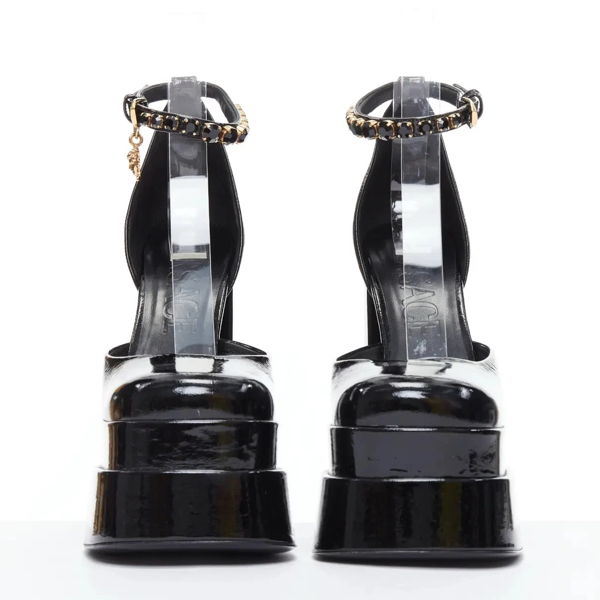 Tacchi plateau VERSACE AEVITAS 155 ORO MEDUSA (taglia 7 5)