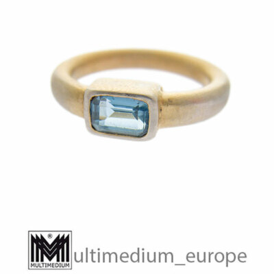 Modernist Silber Blau Topas Fingerring Design silver ring blue topaz
