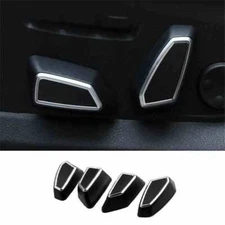 Fit For BMW X3 F25 X4 F26 2014-2017 ABS Black Seat Button Handle Cover Trim 4PCS