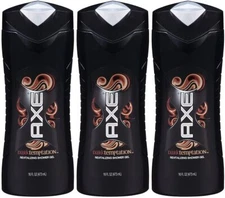 Axe Shower Gel Dark Temptation 16 Fl Oz Pack of 3 Skin Cleaning Agent